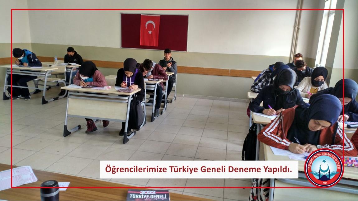 Öğrencilerimize Türkiye Geneli Deneme Yapıldı.